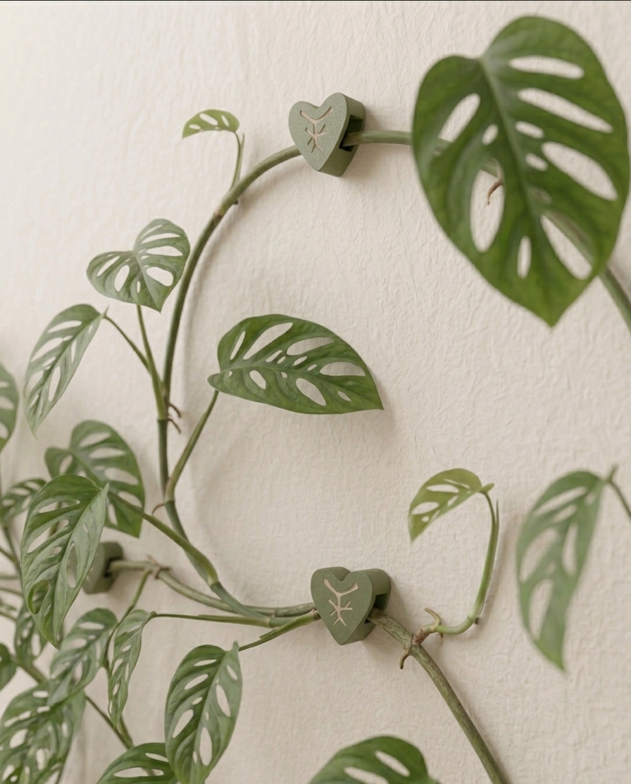 Our Story wall plant clips alocasia leaf