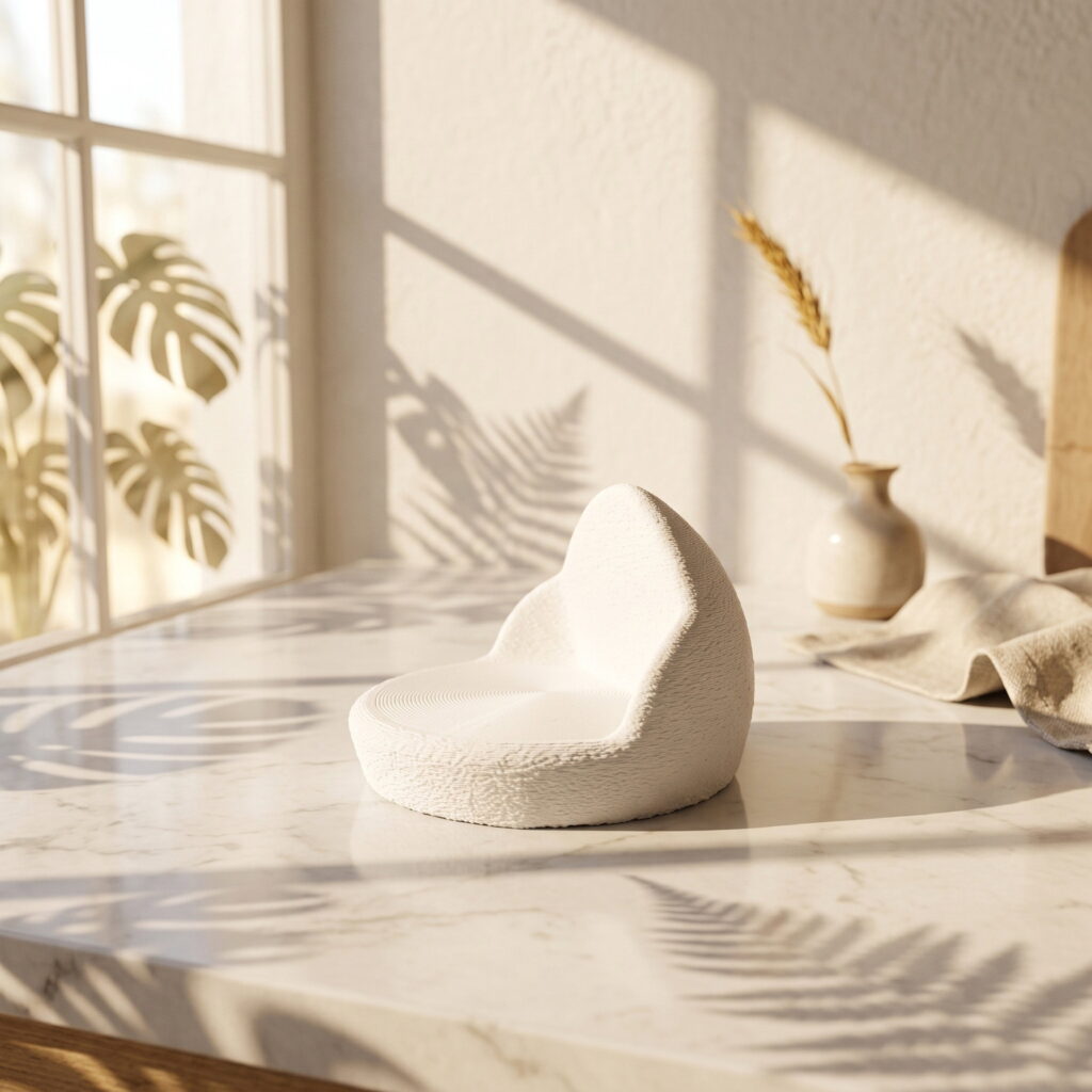 Close-up of the pebble texture and shape of Thuisely plant pot risers
